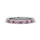 1 - Lara 3.00 mm Pink Tourmaline and Diamond Eternity Band 