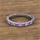 2 - Lara 3.00 mm Amethyst and Diamond Eternity Band 