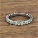 2 - Lara 3.00 mm Peridot and Diamond Eternity Band 