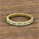 2 - Lara 3.00 mm Peridot and Diamond Eternity Band 