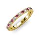 3 - Lara 3.00 mm Rhodolite Garnet and Diamond Eternity Band 