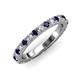 3 - Lara 3.00 mm Blue Sapphire and Diamond Eternity Band 