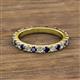 2 - Lara 3.00 mm Blue Sapphire and Diamond Eternity Band 