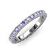 3 - Lara 3.00 mm Tanzanite and Diamond Eternity Band 