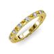 3 - Lara 3.00 mm Citrine and Diamond Eternity Band 