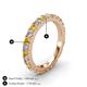 4 - Lara 3.00 mm Citrine and Diamond Eternity Band 