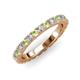 3 - Lara 3.00 mm Peridot and Diamond Eternity Band 