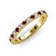 3 - Lara 3.00 mm Red Garnet and Diamond Eternity Band 
