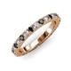 3 - Lara 3.00 mm Black and White Diamond Eternity Band 