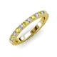 3 - Lara 3.00 mm Yellow and White Diamond Eternity Band 