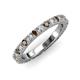 3 - Lara 3.00 mm Smoky Quartz and Diamond Eternity Band 