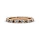 1 - Lara 3.00 mm Smoky Quartz and Diamond Eternity Band 