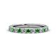 1 - Lara 3.00 mm Green Garnet and Diamond Eternity Band 