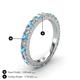 4 - Lara 3.00 mm Blue Topaz and Diamond Eternity Band 