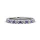1 - Lara 3.00 mm Iolite and Diamond Eternity Band 