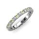 3 - Lara 3.00 mm Peridot and Diamond Eternity Band 