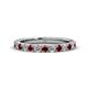 1 - Lara 3.00 mm Red Garnet and Diamond Eternity Band 
