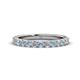 1 - Lara 3.00 mm Aquamarine and Diamond Eternity Band 