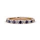 1 - Lara 3.00 mm Blue Sapphire and Diamond Eternity Band 
