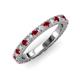 3 - Lara 3.00 mm Ruby and Diamond Eternity Band 