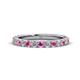 1 - Lara 3.00 mm Pink Sapphire and Diamond Eternity Band 