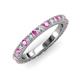 3 - Lara 3.00 mm Pink Sapphire and Diamond Eternity Band 