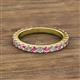 2 - Lara 3.00 mm Pink Sapphire and Diamond Eternity Band 
