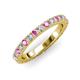 3 - Lara 3.00 mm Pink Sapphire and Diamond Eternity Band 