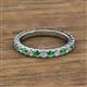 2 - Lara 3.00 mm Green Garnet and Diamond Eternity Band 