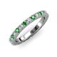 3 - Lara 3.00 mm Green Garnet and Diamond Eternity Band 