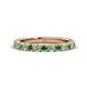 1 - Lara 3.00 mm Green Garnet and Diamond Eternity Band 