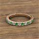 2 - Lara 3.00 mm Green Garnet and Diamond Eternity Band 