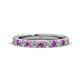 1 - Lara 3.00 mm Amethyst and Diamond Eternity Band 