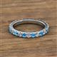 2 - Lara 3.00 mm Blue Topaz and Diamond Eternity Band 