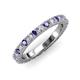 3 - Lara 3.00 mm Iolite and Diamond Eternity Band 