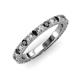 3 - Lara 3.00 mm Black and White Diamond Eternity Band 