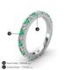 4 - Lara 3.00 mm Emerald and Diamond Eternity Band 
