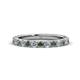 1 - Lara 3.00 mm Diamond and Lab Created Alexandrite Eternity Band 