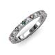 3 - Lara 3.00 mm Diamond and Lab Created Alexandrite Eternity Band 