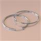 2 - Anna (2x45 mm) Shiny Polished Round Tube Hoop Earrings 