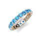 5 - Laida 3.40 mm Blue Topaz Eternity Band 