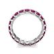 6 - Laida 3.40 mm Rhodolite Garnet Eternity Band 