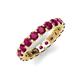 5 - Laida 3.40 mm Rhodolite Garnet Eternity Band 