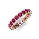 5 - Laida 3.40 mm Rhodolite Garnet Eternity Band 