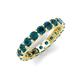 5 - Laida 3.40 mm Blue Diamond Eternity Band 