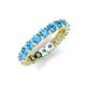 5 - Laida 3.40 mm Blue Topaz Eternity Band 