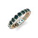 5 - Laida 3.40 mm London Blue Topaz Eternity Band 