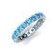 5 - Laida 3.40 mm Blue Topaz Eternity Band 
