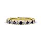 1 - Lara 3.00 mm Blue Sapphire and Lab Grown Diamond Eternity Band 