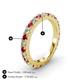 4 - Lara 3.00 mm Ruby and Lab Grown Diamond Eternity Band 